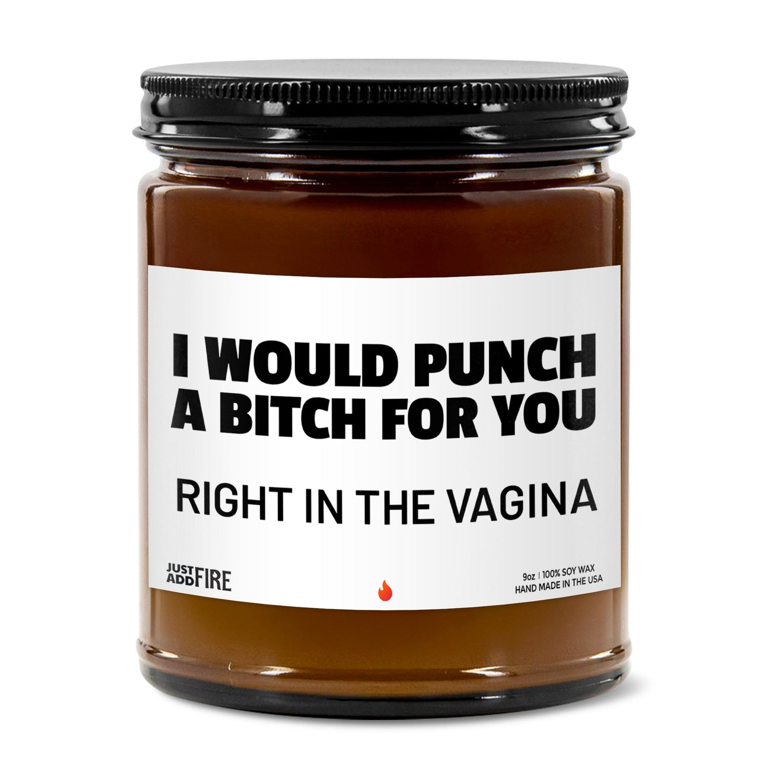 I Would Punch A Bitch For You Right In The Vagina | Unique Humorous Candle