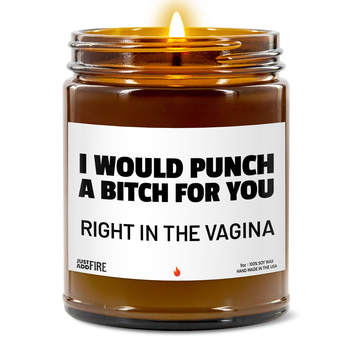 I Would Punch A Bitch For You Right In The Vagina | Unique Humorous Candle