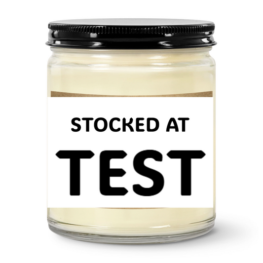 9oz Clear Jar Candle | 3"x2" Kraft Label | Black Lid