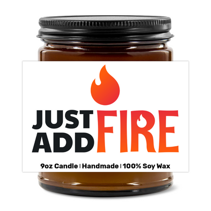 9oz Amber Jar Candle | 3"x2" White Label | Black Matte Lid