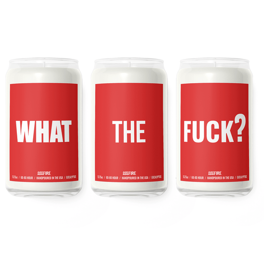 What The Fuck 3 Pack Candle Bundle | Premium 13.75oz Soy Candle | Eucalyptus